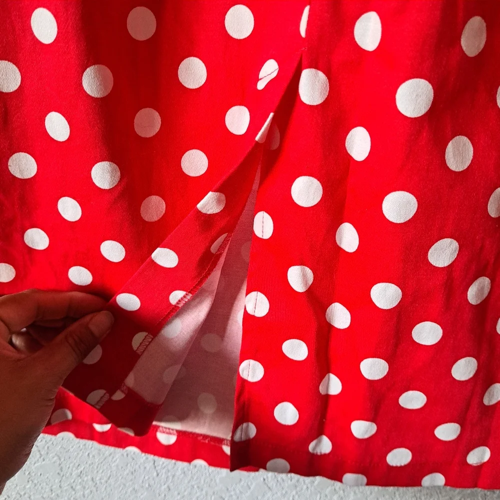 Collectif London Red Polka Dot Dress - Picture 7 of 7